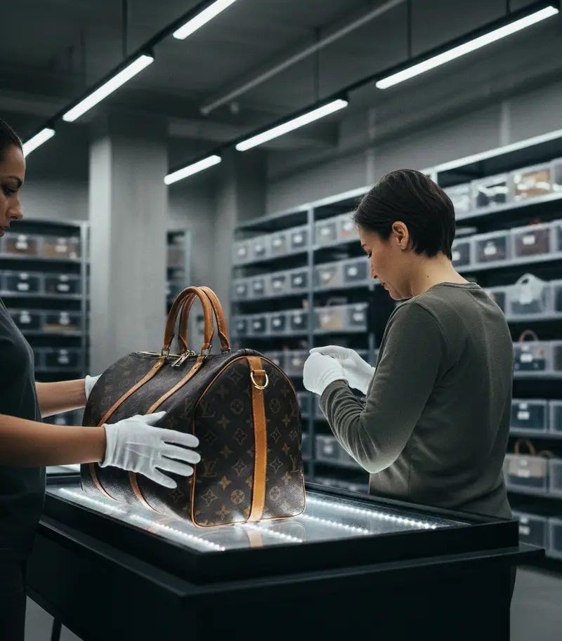 Echtheitsprüfung von Designertaschen